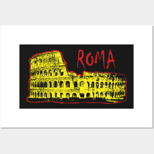 Pop Art Roman Colosseum Flavian Ampitheater Posters and Art